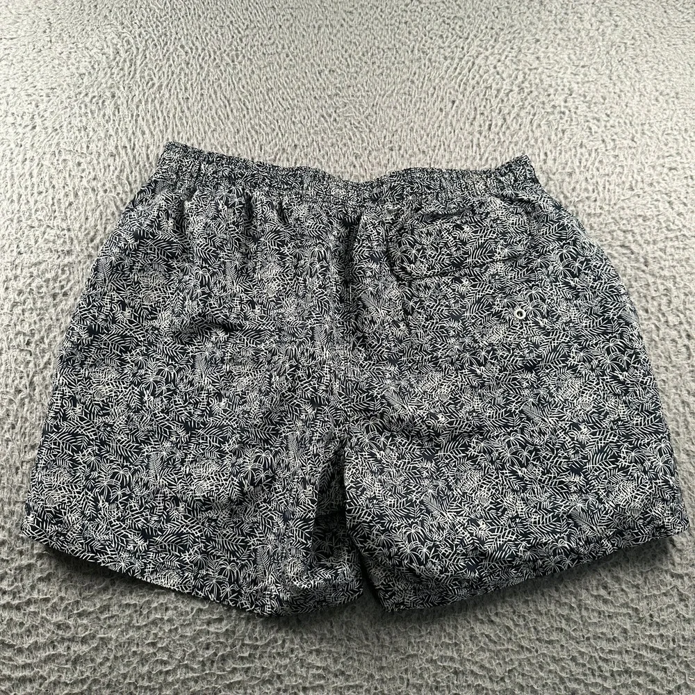 Barbour Men's Swim Trunks XL‎ Navy White Leaf Print Polyester Lined - Picture 8 of 11